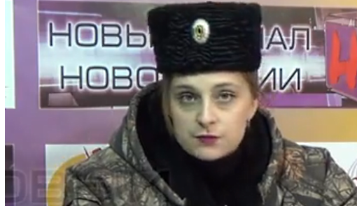 «Милицией» казачьего бандформирования Стаханова руководит ряженая женщина в папахе