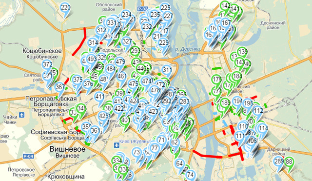 За ремонтом дорог в Киеве можно следить через Интернет