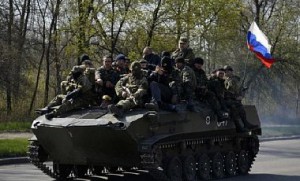 В Шахтерске замечена колонна военной техники