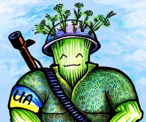 Фотофакт: укроп в центре оккупированого Антрацита (фото)