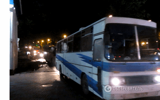 После марша "ПС" из Мариинского парка выехали 30 автобусов с милицией: видеофакт