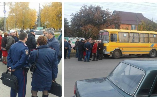 У Житомирі затримали автобус з «тітушками». ФОТО