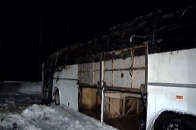 В России в рейсовом автобусе "Москва-Запорожье" сгорел мужчина