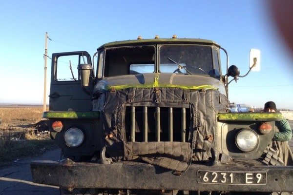 Прямое попадание украинской ракеты в “Урал” сепаратистов (видео)