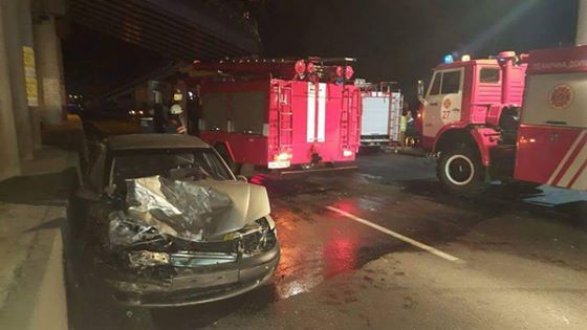 В Киеве произошло масштабное ДТП в Киеве с участием авто посольства Азербайджана