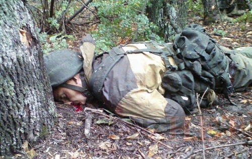 Гарматне м’ясо: Терористи покинули на полі бою стікаючих кров’ю бойовиків (фото, 18+)