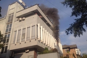 Пожар в офисе Интера: полиция изъяла видео с камер наблюдения