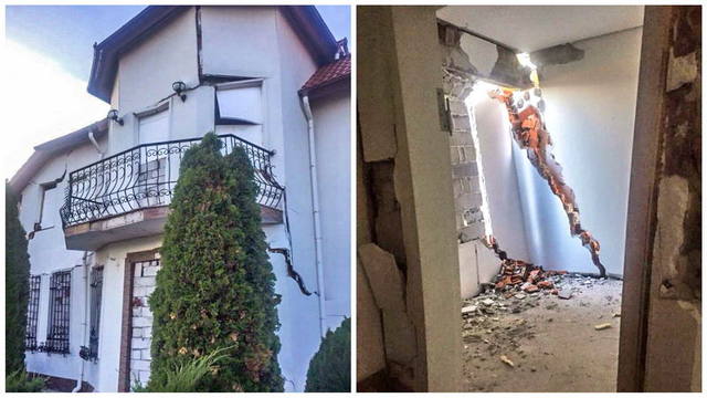 В Черноморске элитные особняки раскалываются на части из-за оползня