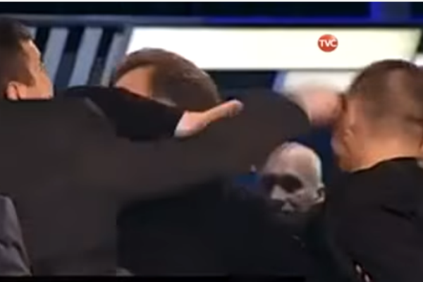 В эфире росТВ беглый экс-нардеп избил поляка-пропагандиста из-за Украины