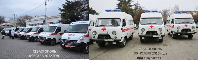 Машины для крымских медиков при Украине и РФ. ФОТО