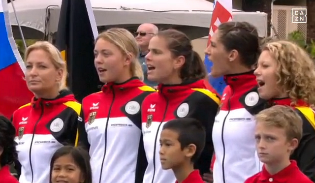 На теннисном матче США-Германия прозвучал гимн Третьего рейха