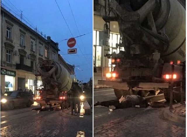 В Ивано-Франковске цементовоз насмерть переехал женщину на глазах у людей