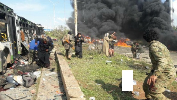 В Сирии произошел взрыв у автобуса для беженцев, много погибших
