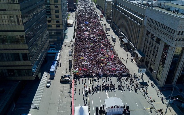 В Москве прошла акция протеста: появились впечатляющие фото
