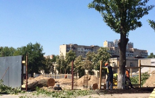 На столичній Оболоні забудовник знищує природу. ФОТОФАКТ