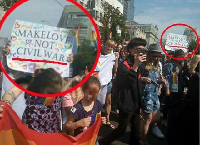 На гей-прайде в Киеве увидели очень странный лозунг