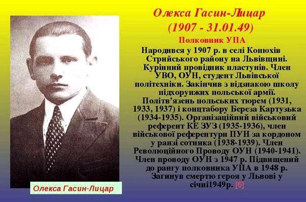 Олекса Гасин, «Лицар» УПА