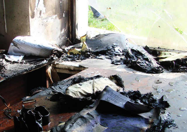 Ночью офис КП «Киевблагоустройство» забросали «коктейлями Молотова»