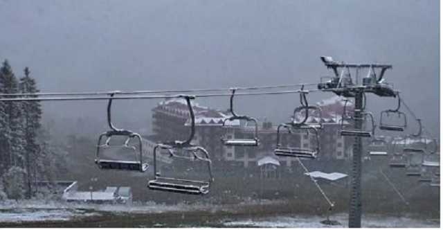 В Карпатах прошел первый настоящий снегопад