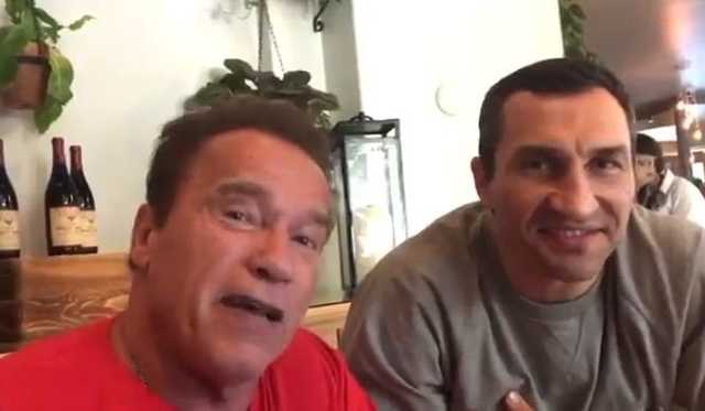 «Скоро увидимся в Киеве»: Шварцнеггер записал видеообращение к Виталию Кличко