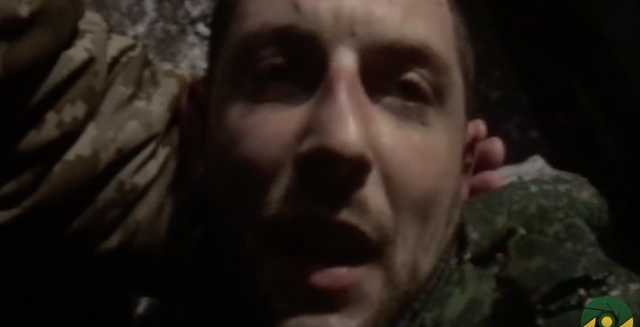 Появилось оперативное видео задержания российского боевика под Широкино