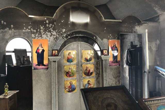 В Киеве снова горела церковь УПЦ МП