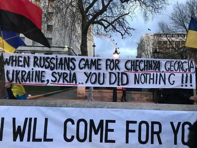 Антироссийский митинг в Лондоне: "Когда упадет последний украинский солдат, Путин придет за вами"