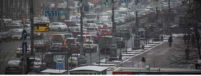 Центр Киева парализовали пробки
