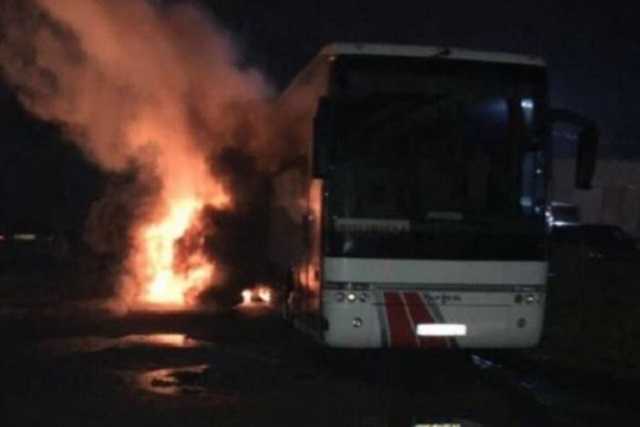 В полиции опровергли информацию о поджоге во Львове автобуса из Польши