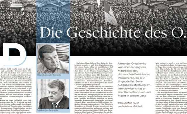 Полный перевод статьи Die Welt с откровениями Онищенко про коррупцию Порошенко