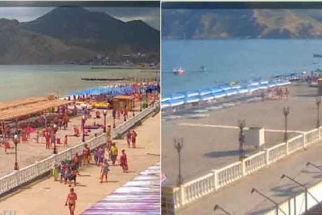 В сети сравнили фото курорта в Крыму до и после российской оккупации