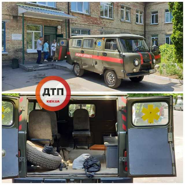 Сеть шокировало фото машины скорой помощи под Киевом
