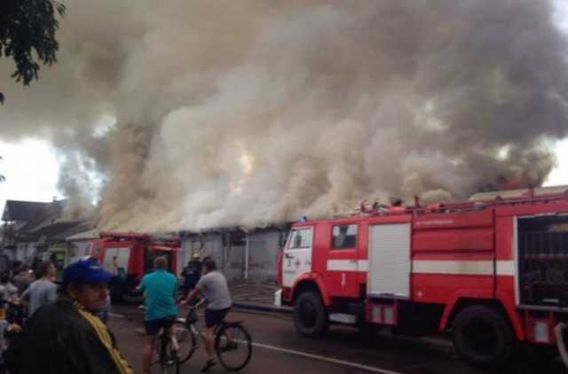 На Волыни горел рынок