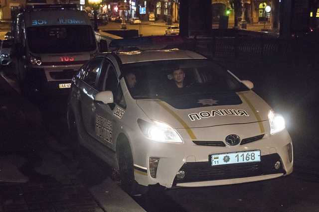 В центре Киева горело здание бывшей гостиницы