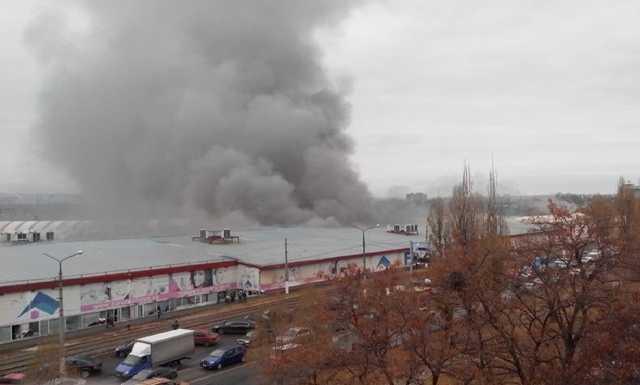 На Центральном рынке Харькова произошел пожар
