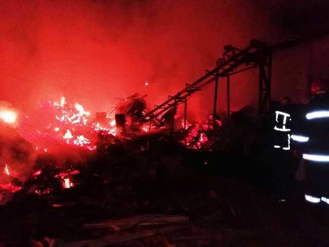 В Житомирской области вспыхнуло предприятие по обработке дерева