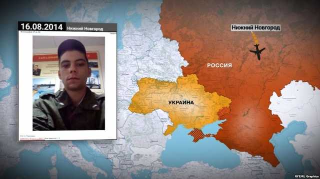 Маршрут російських військових до Іловайська, згідно з інформацією із соціальних мереж