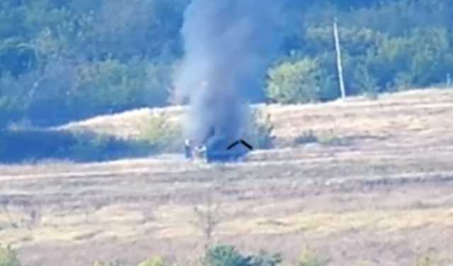 Бойцы ВСУ уничтожили КамАЗ оккупантов с «зениткой»