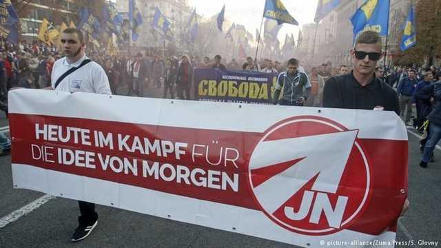 На марше УПА в Киеве заметили немецких пророссийских неонацистов: фотофакт