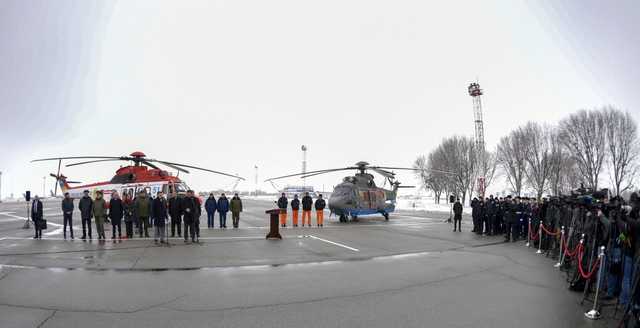 В аэропорту «Борисполь» в Киеве приземлились французские вертолеты