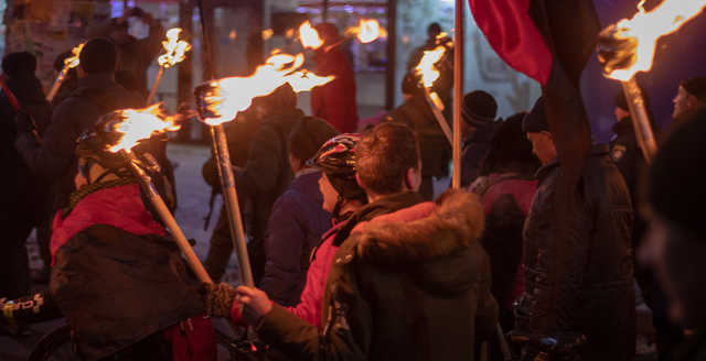 В Донецкой области отметили день рождения Степана Бандеры