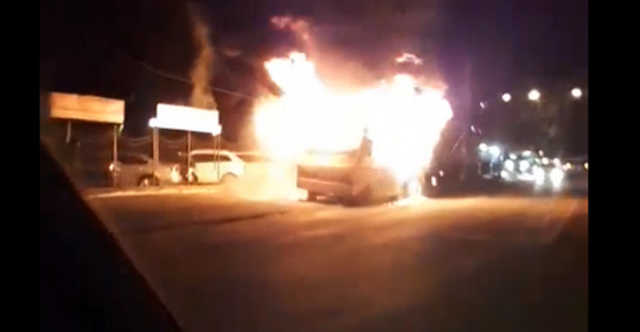 В Одессе сгорела маршрутка