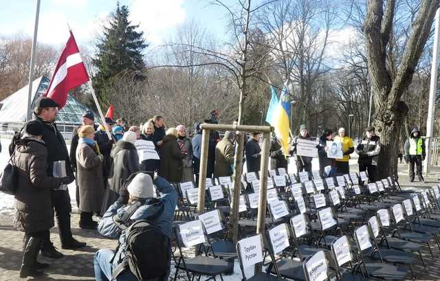 В Риге состоялась акция в поддержку украинских политзаключенных