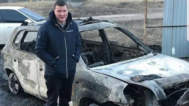 Днепровскому активисту сожгли авто после вопроса президенту