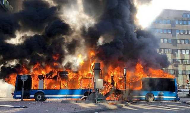 В Стокгольме взорвался автобус