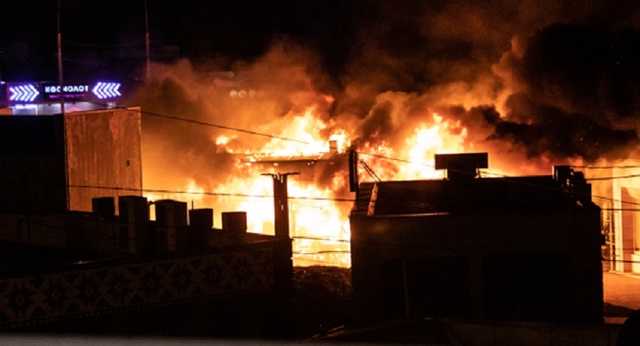 В Киеве на одном из рынков произошел крупный пожар