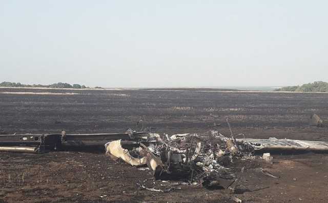 Крушение самолета на Харьковщине: опубликованы первые фото с места ЧП