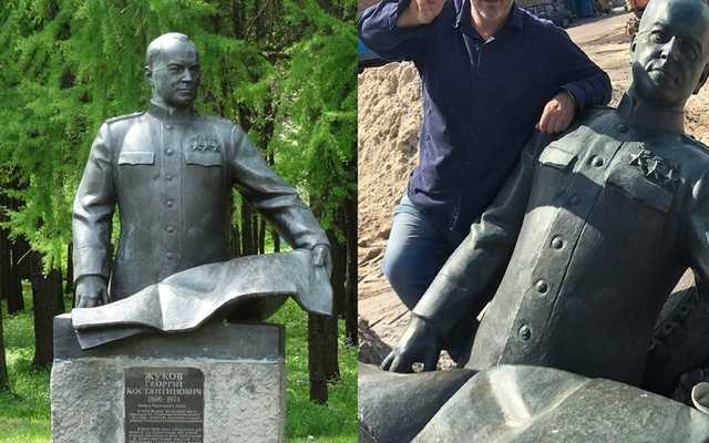 В Яготине демонтировали памятник советскому маршалу Жукову