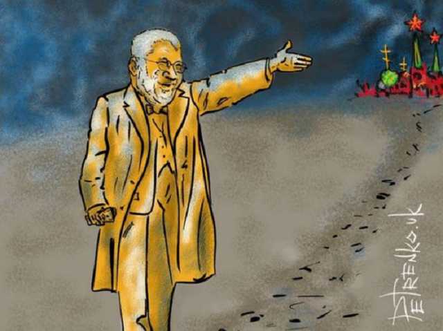 На Москву: скандальное заявление Коломойского изобразили карикатурой