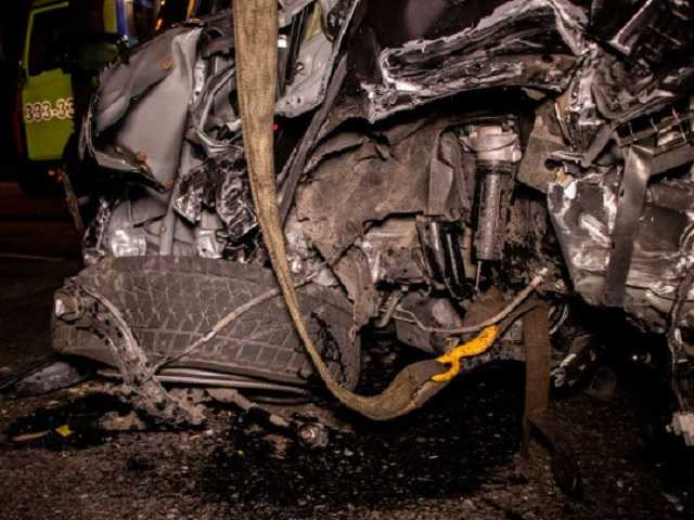 Машины – вдребезги: на Набережном шоссе в Киеве столкнулись четыре автомобиля